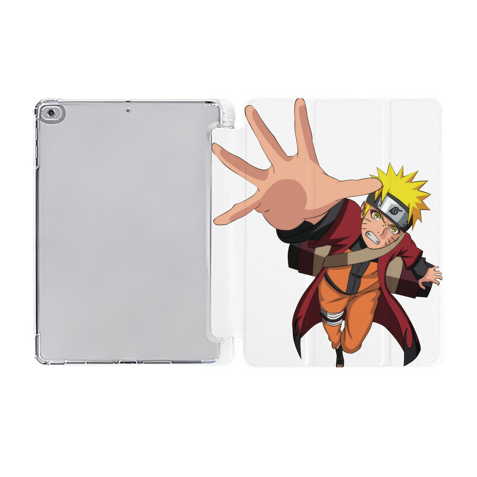 （画像用） NARUTO -ナルト- うずまき ナルト Uzumaki Naruto IPad ケース ペン収納付き 三つ折りスタンド PUレザー×シリコン 対応機種9.5/10.5/10.9インチ